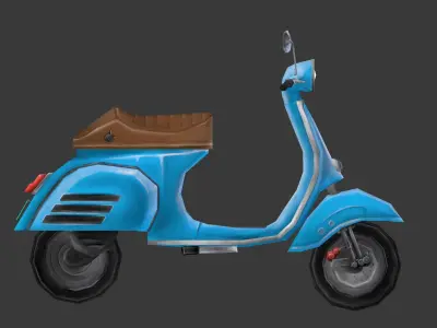 Vespa-Scooter scooter Low-poly 3D model