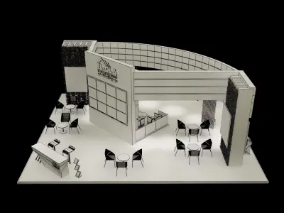 Booth Exhibition Stand a238 3D model