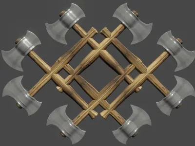 AXE wall accent 3d model 3D model