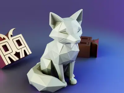 Low Poly Fox 3D print model