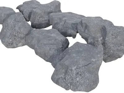 Rocks 3D model Free low-poly 3D model