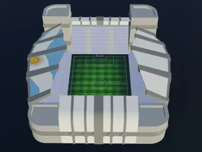 Football Stadium - Argentina Low-poly 3D model