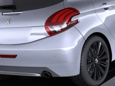 Peugeot 208 5-door 2018 VRAY 3D model