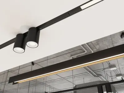 Decorative ceiling - Ventilation system set 01 3D model