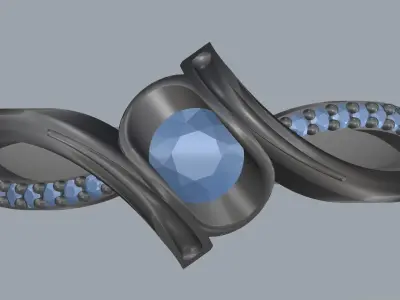  wedding ring 3D print model