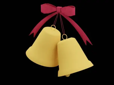 Christmas Bell  Low-poly 3D model