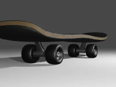 Skateboard 3D model  Free low-poly 3D model