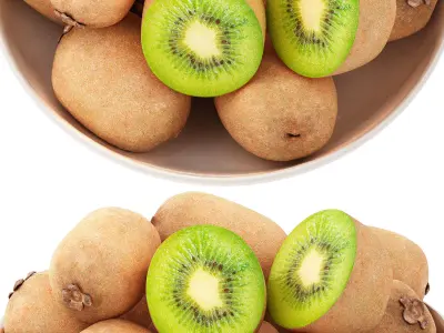 bowl of kiwi fruit 3D model