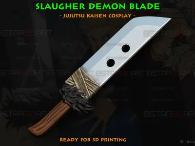 Slaugher Demon Blade - Yuji Itadori Weapon - Jujutsu Kaisen 3D print model