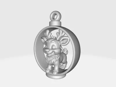 Reindeer Ornament Christmas Decoration Holiday Reindeer Figurine 3D print model