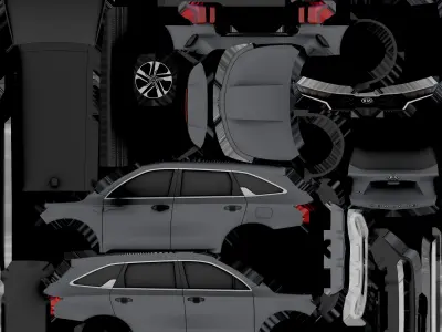 KIA SORENTO LOWPOLY Low-poly 3D model