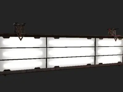 Sign Exit Low-poly 3D model