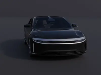 Generic Electric Sedan 6 Low-poly 3D model