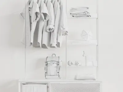 Hallway Hanger REBEL on wheels loft 3D model