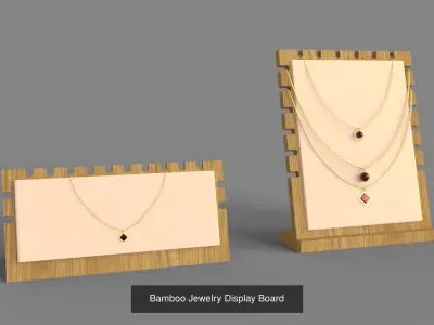Bamboo Jewelry Displays 3D Model Collection