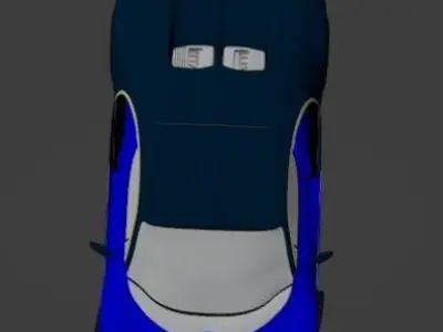 Bugatti-chiron racing car 3D print model