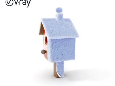 Rustic Wooden Birdhouse Model Pack Low-poly 3D model