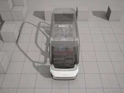 Machine Parts - Golf Cart Low-poly 3D model