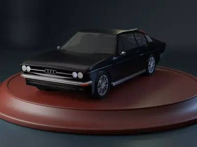 Audi 100 coupe Low Poly Low-poly 3D model Low-poly 3D model