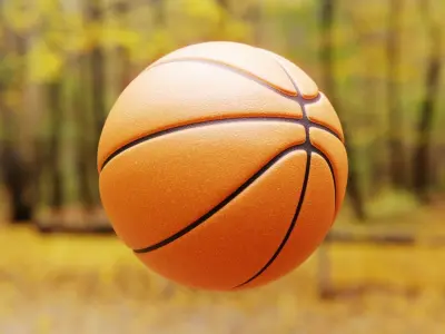 Procedural Realistic Basketball - Game and Print Ready 3D model