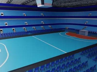 Handball Stadium Low-poly 3D model