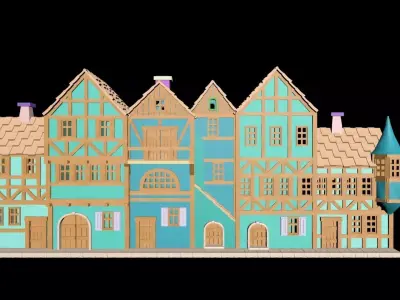 Medieval House 48 3D print model 3D model