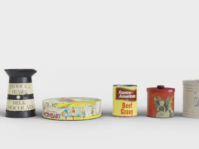 Household products Old supplies 3D model pack Low-poly 3D model