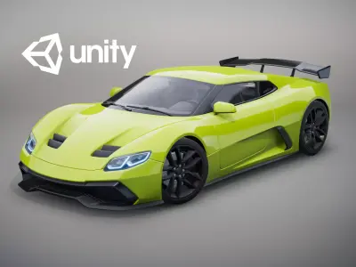 Realistic Car HD 06 Low-poly 3D model