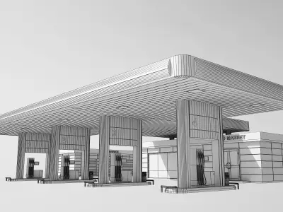 Petrol Station 3D model