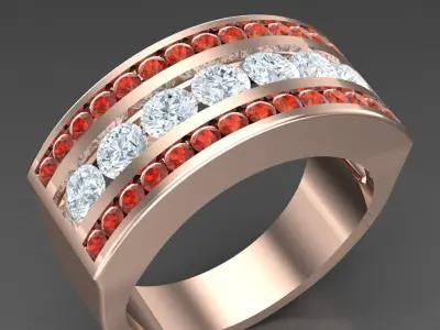 Luxury Men Rings Designs 6MR014 3D print model