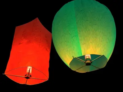 Chinese sky lantern  3D model buy