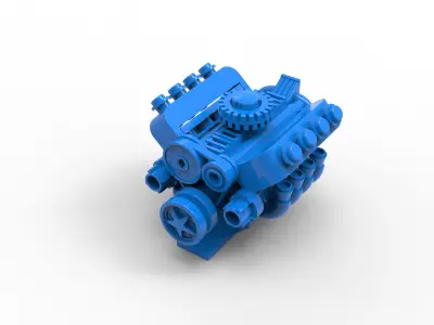 V8 TWIN ENGINE 3D print model