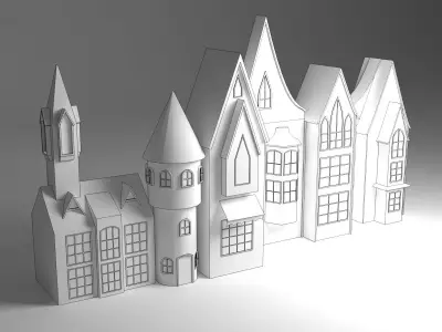Disney Castle Wedding Stage 3D model