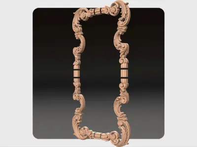 Carved decor ornament for cnc 33 3D model