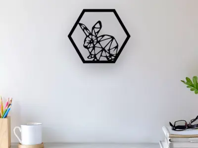 Rabbit Wall Art 3D print model purchase