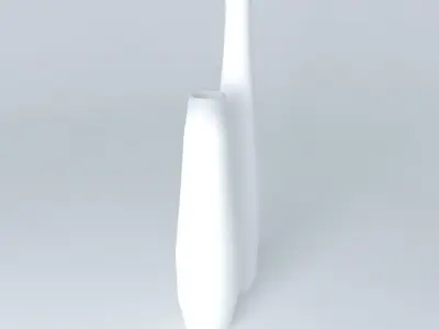 Pair of white vases Free 3D model