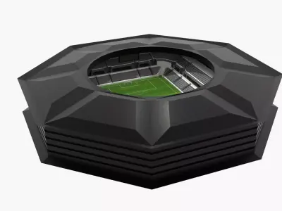 Football Stadium Low-poly 3D model 18