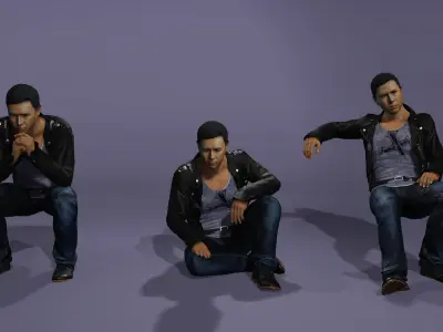 Realistic Male Similar to the Donnie-Yen look from Flash Point 3D model