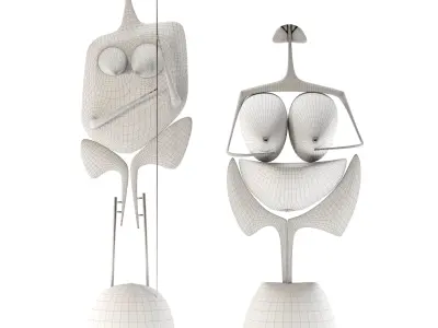 Grande Echassiere and Coralie Free 3D model