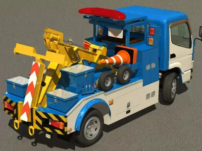 Japan Auto Towing truck 3D model