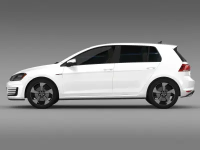 Volkswagen Golf GTI 5 door 2015 3D model