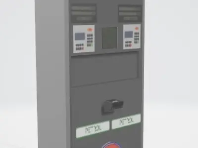 Gas Pump Low-poly 3D model