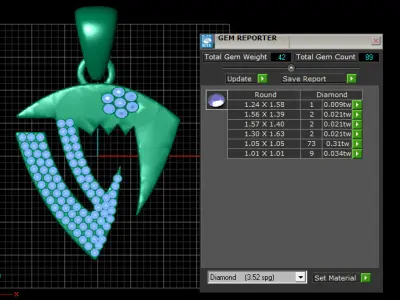  DIAMOND Shield Pendant 3d printable  model pendant  3D print model
