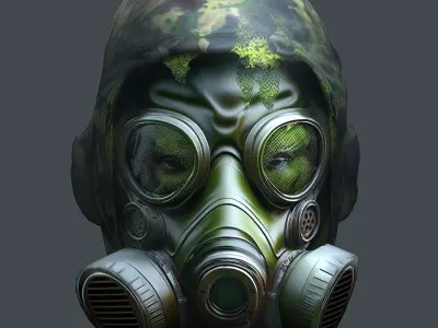 Helmet 3d model military combat Military Low-poly  Low-poly 3D model 14