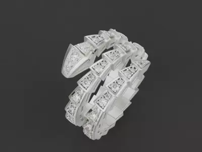 Serpent Ring 61442 3D print model