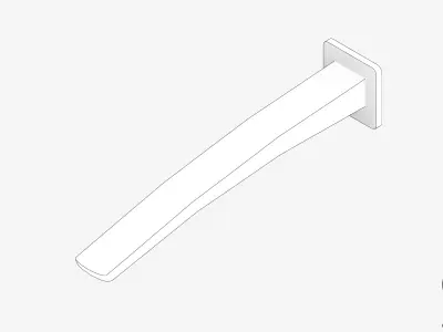 Wall Spout - Luxury - Rapid - Bath - 280 Low-poly 3D model