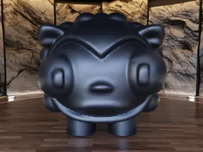 Bubbles Sheep Figure Fan Art Toy  3D print model