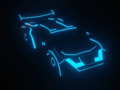 Sci-Fi Super Car 3D model