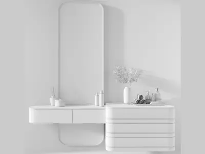 Dressing table with decor 3D model