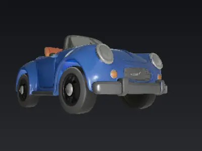 Toy Car for kids 3d model  Low-poly 3D model